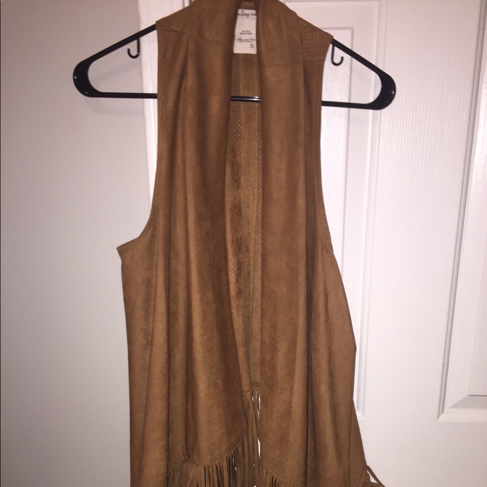 American rag fringe cardigan like thing
